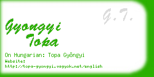 gyongyi topa business card
