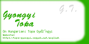 gyongyi topa business card